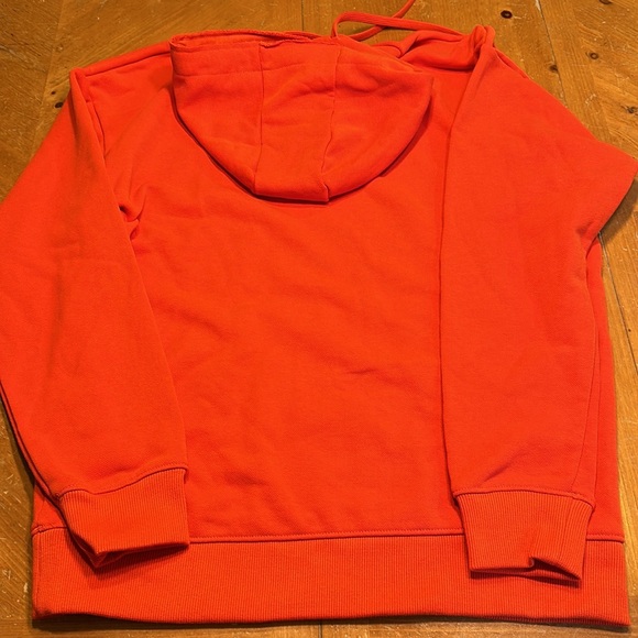 Men’s Under Armour Project Rock Vet’s Day Heavyweight Hoodie Orange Size Medium - Picture 4 of 7